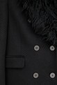 Versace Jeans Couture płaszcz z dodatkiem wełny 79HAT418.N0342 czarny