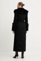 Odzież Versace Jeans Couture płaszcz z domieszką wełny 79HAT413.N0539 czarny