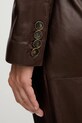 Δερμάτινο παλτό Marciano Guess LANA 5YGL08.7345A καφέ