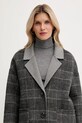 United Colors of Benetton płaszcz dwustronny z dodatkiem wełny 23AEDN081 szary AW25