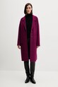 Kabát s vlnou United Colors of Benetton 28F7DN082 fialová AW25