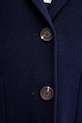 United Colors of Benetton płaszcz z wełną 28F7DN082 granatowy