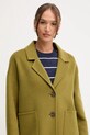 Пальто з вовною United Colors of Benetton зелений 28F7DN082