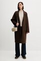 United Colors of Benetton palton de lână 28F7DN082 maro AW25