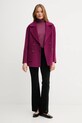 Vuneni kaput United Colors of Benetton 28F7DN083 ljubičasta AW25