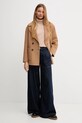 Μάλλινο παλτό United Colors of Benetton 28F7DN083 καφέ AW25