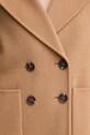 Μάλλινο παλτό United Colors of Benetton 28F7DN083 καφέ