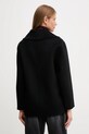 Ρούχα Μάλλινο παλτό United Colors of Benetton 28F7DN083 μαύρο