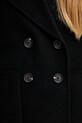 Μάλλινο παλτό United Colors of Benetton 28F7DN083 μαύρο