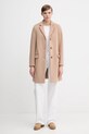 United Colors of Benetton płaszcz z dodatkiem wełny 2V0PDN062 beżowy AW25