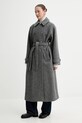 A.P.C. gyapjúkabát manteau lea WVBEH.F01557 szürke AW25