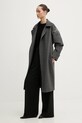 Blugirl Blumarine płaszcz z dodatkiem wełny szary RF5241.T221A