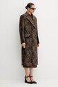 Пальто з вовною MSGM 3941MDC03Y.257609 коричневий AW25