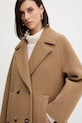 MM płaszcz z wełną OBLIQUA beżowy 2526906018600