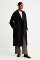 Weekend Max Mara płaszcz wełniany RESINA 2525016031600 czarny AW25