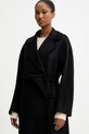 Weekend Max Mara palton de lână RESINA 2525016031600 negru