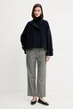 Weekend Max Mara płaszcz wełniany CARELLA 2525086031600 granatowy AW25