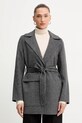 Armani Exchange płaszcz z dodatkiem wełny bez kaptura szary XW000692.AF16201