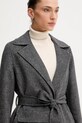 Armani Exchange płaszcz z dodatkiem wełny XW000692.AF16201 szary