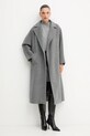Weekend Max Mara płaszcz z dodatkiem wełny TEMPERA 2525016082600 szary AW25