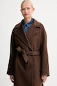 Vlněný kabát Weekend Max Mara RESINA hnědá 2525016102600