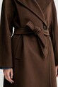 Weekend Max Mara płaszcz wełniany RESINA 2525016102600 brązowy