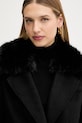 Guess płaszcz z dodatkiem wełny KAROLE czarny W5BL19.W2642