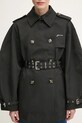 Тренч GANNI Heavy Twill Midi Trench чорний W0893