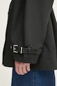 GANNI trench coat Heavy Twill Midi Trench W0893 black