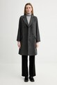 A.P.C. płaszcz z dodatkiem wełny Manteau Ginny WOARA.F01545 szary AW25