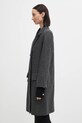 A.P.C. płaszcz z dodatkiem wełny Manteau Ginny WOARA.F01545 szary AW25