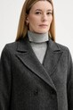 A.P.C. płaszcz z dodatkiem wełny Manteau Ginny szary WOARA.F01545