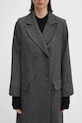 A.P.C. cappotto con lana Manteau Ginny grigio WOARA.F01545