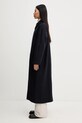 A.P.C. płaszcz z dodatkiem wełny Manteau Gaia WVBEB.F01533 granatowy AW25