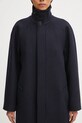 A.P.C. płaszcz z dodatkiem wełny Manteau Gaia granatowy WVBEB.F01533
