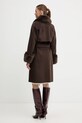 Odzież Marciano Guess płaszcz z dodatkiem wełny LILIANA 5BGL46.7125A brązowy