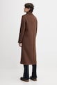 Odzież Pepe Jeans płaszcz z dodatkiem wełny PL4024361 brązowy