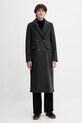 Pepe Jeans płaszcz z dodatkiem wełny bez kaptura szary PL4024361