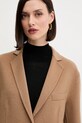 Twinset płaszcz z wełną 252TP2072 brązowy