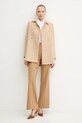 Twinset płaszcz z wełną 252TP2141 beżowy AW25