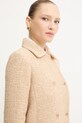 Twinset płaszcz z wełną 252TP2141 beżowy