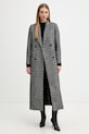 Kabát s prímesou vlny Twinset 252TT2041 sivá AW25