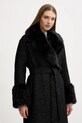 Twinset cappotto con aggiunta di lana nero 252TT2040