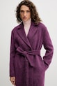 Twinset haină cu lână violet 252TT2221