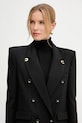 Вълнено палто Elisabetta Franchi CP00251E3 черен