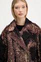 Παλτό Desigual BRUSHED LAC 25WWEW05 καφέ