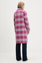 Odzież Desigual płaszcz z dodatkiem wełny PINKCHECK 25WWEW15 różowy