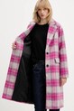 Desigual płaszcz z dodatkiem wełny PINKCHECK 25WWEW15