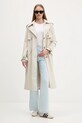 Desigual trencz PLEATED 25WWEW18 beżowy AW25