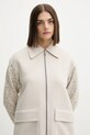 Desigual płaszcz z wełną JINU beżowy 25WWEW59